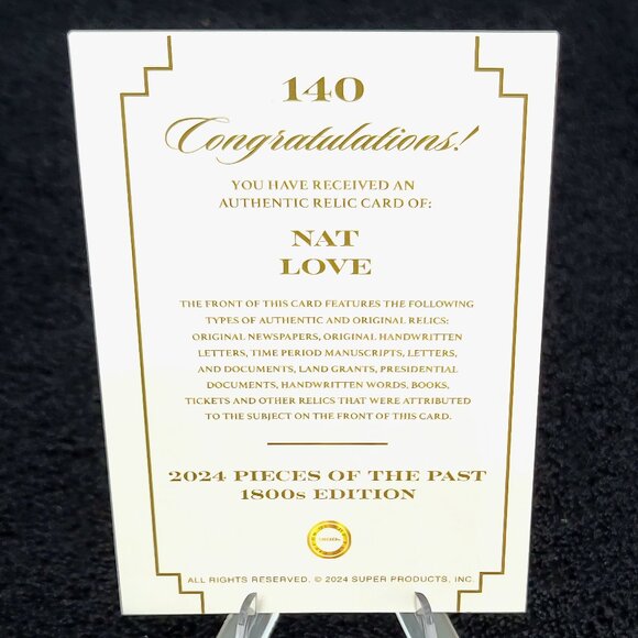 Authentic Nat Love Handwriting Relic Piece of History Former Slave Cowboy - Picture 4 of 4